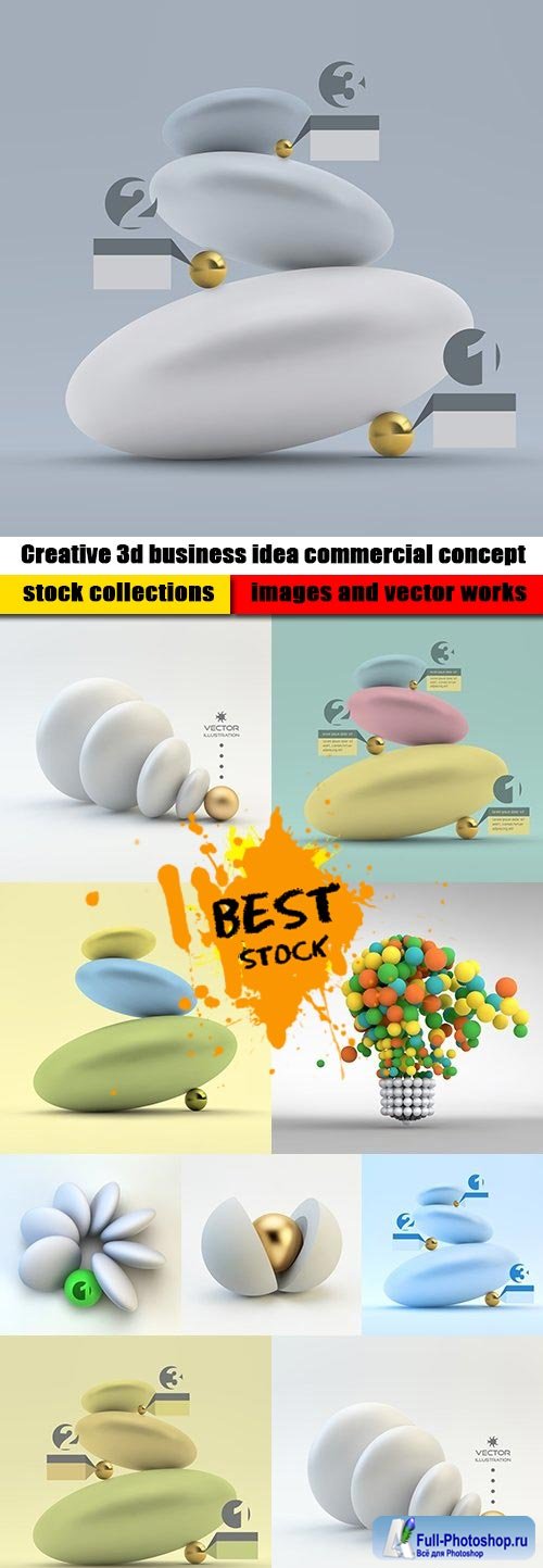 Creative 3d business idea commercial concept