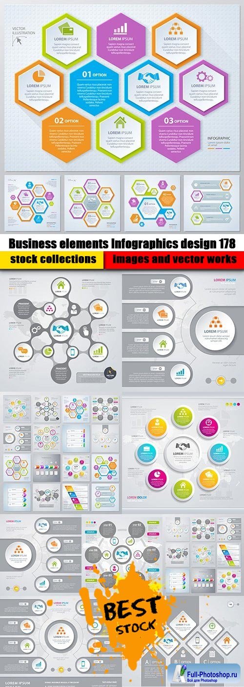 Business elements Infographics design 178
