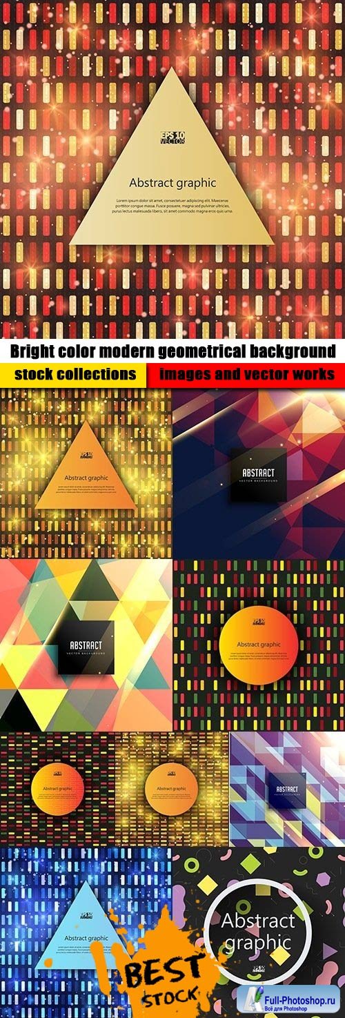 Bright color modern geometrical background