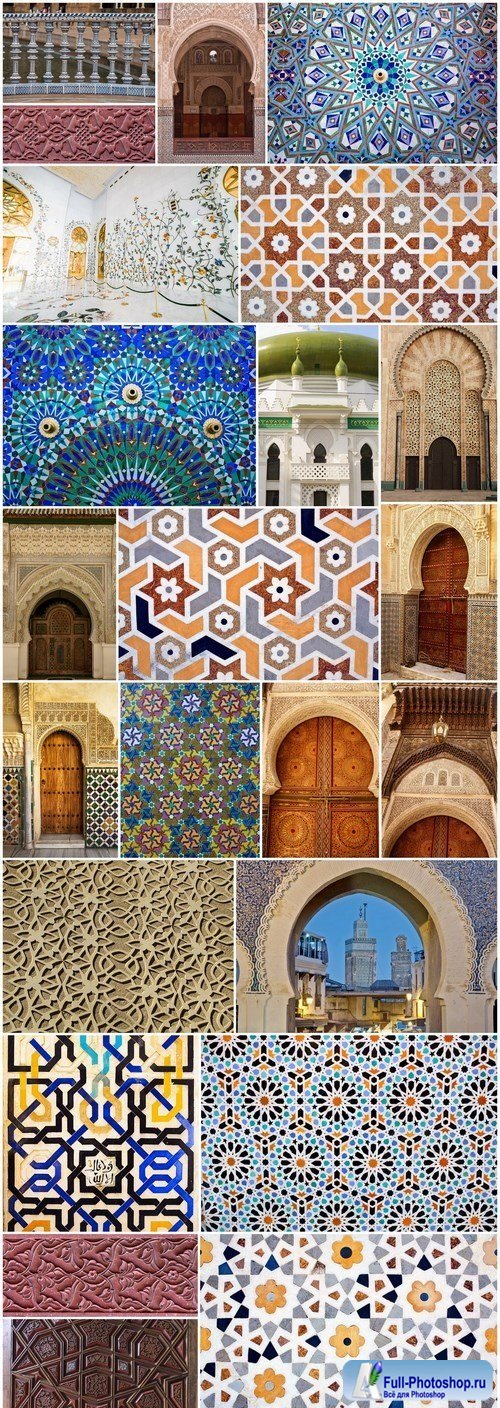 Arab ornaments and elements of architecture - 23xUHQ JPEG Photo Stock