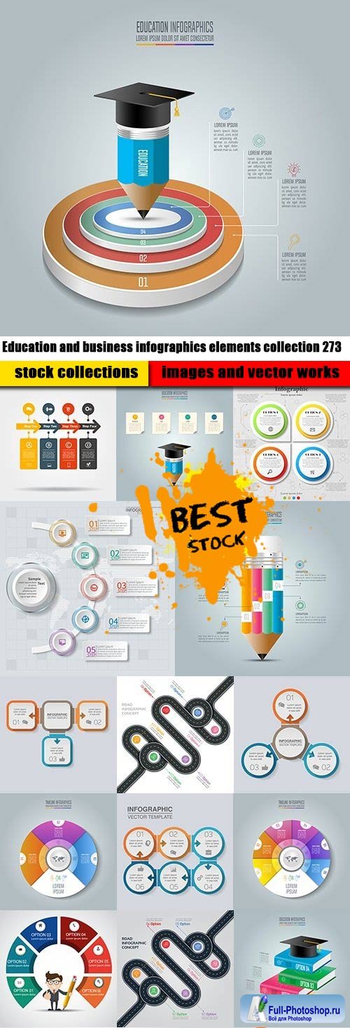 Education and business infographics elements collection 273
