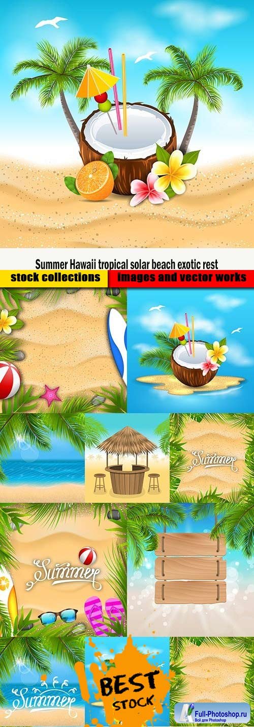 Summer Hawaii tropical solar beach exotic rest