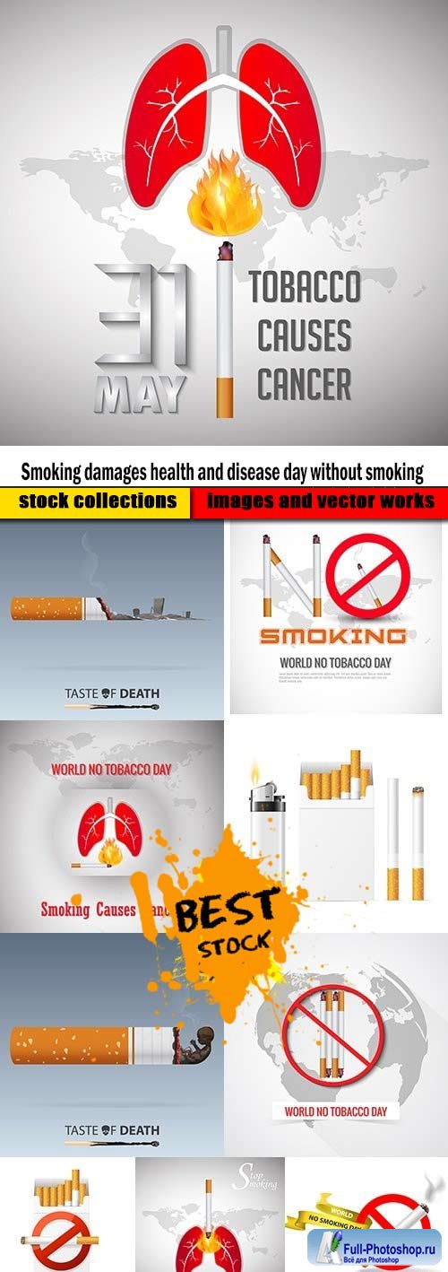 Smoking damages health and disease day without smoking