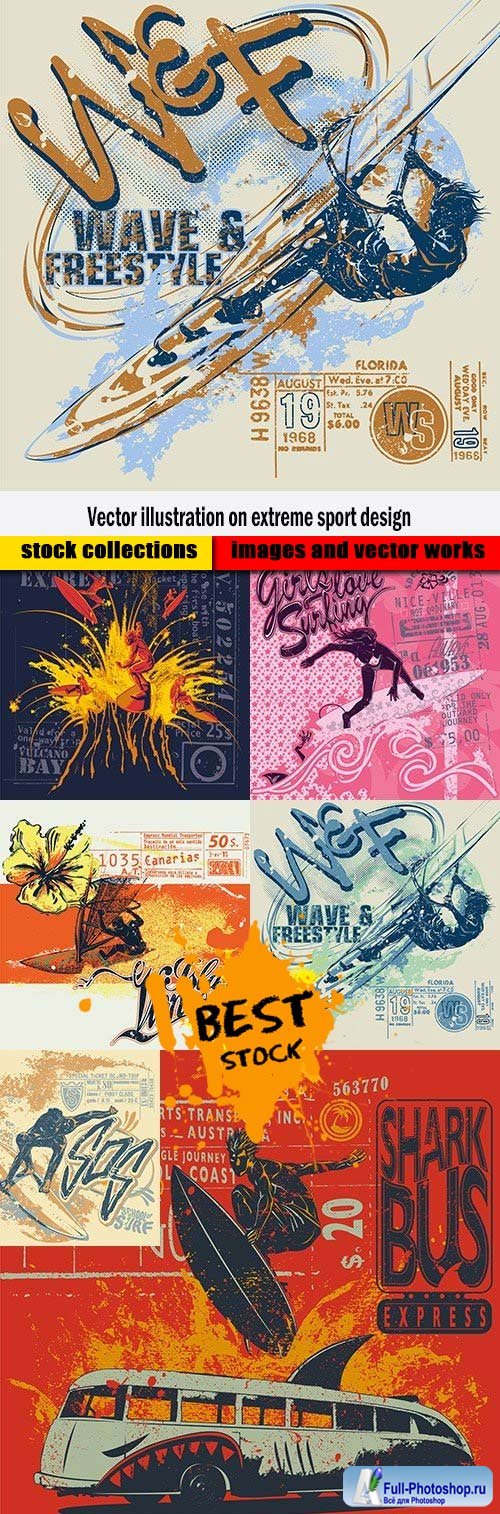 Vector illustration on extreme sport design