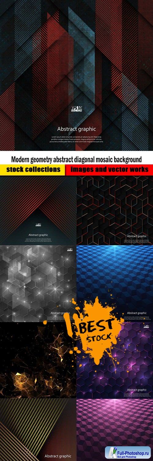 Modern geometry abstract diagonal mosaic background