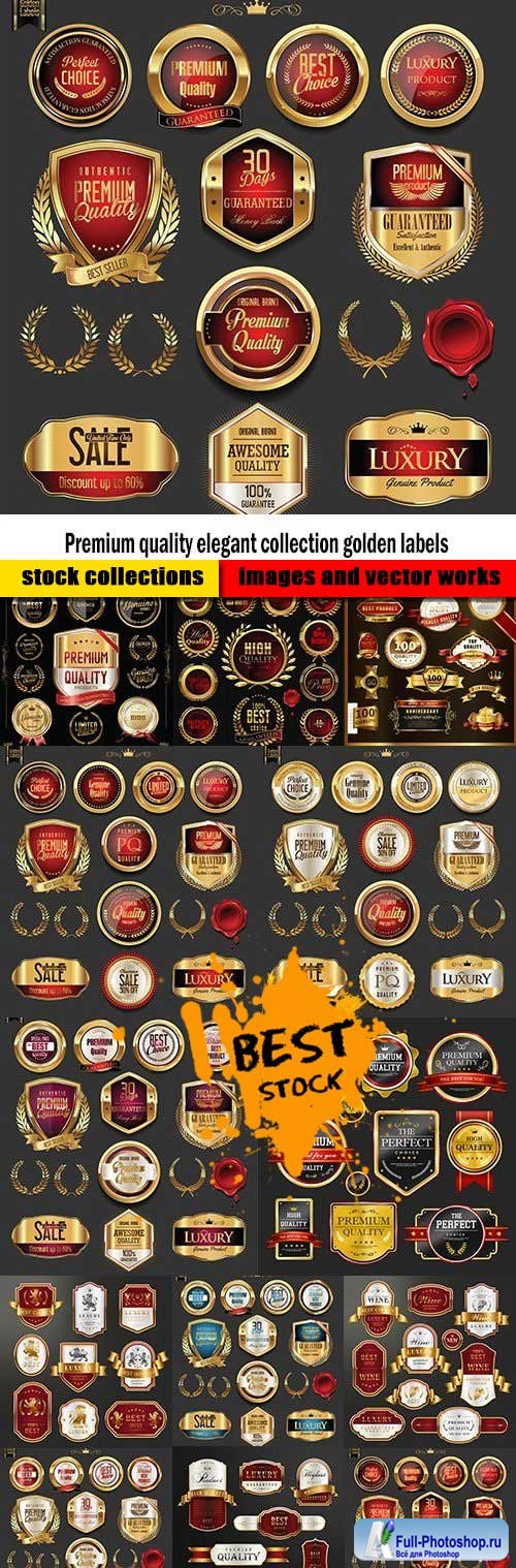 Premium quality elegant collection golden labels