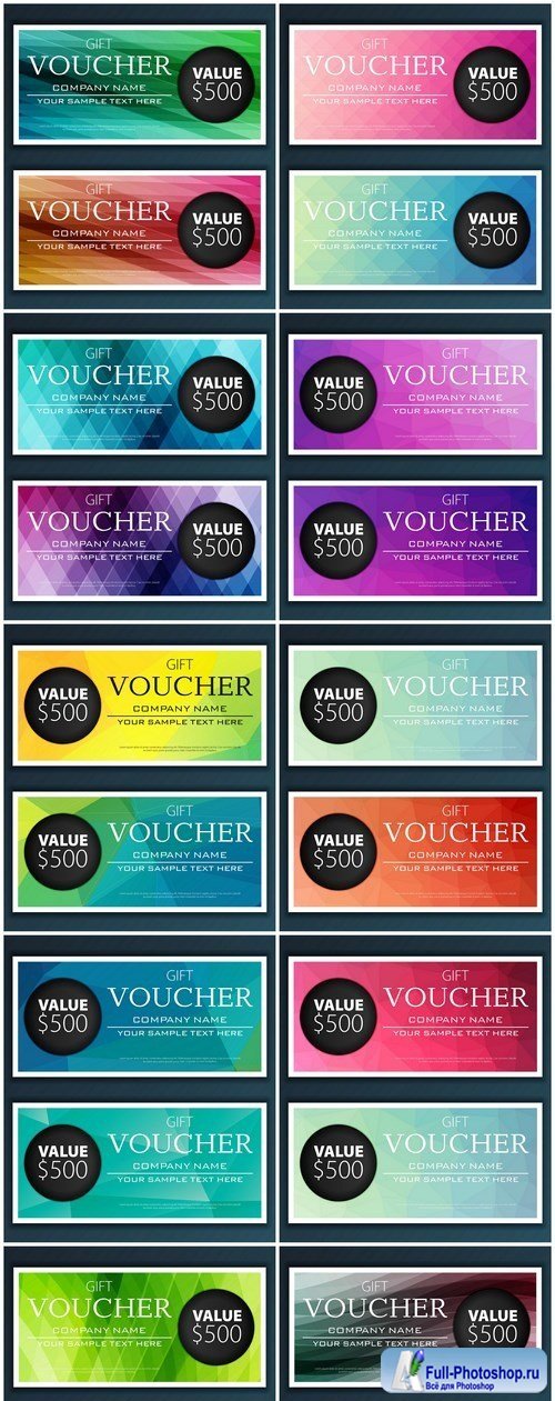 Gift Voucher Collection #26 - 10 Vector