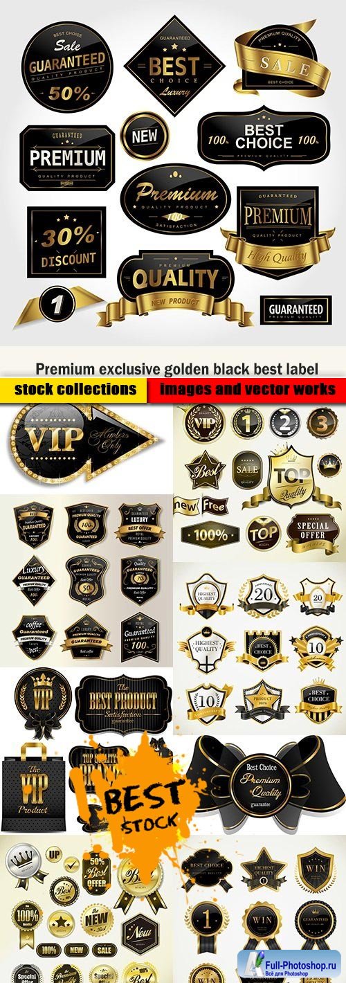 Premium exclusive golden black best label