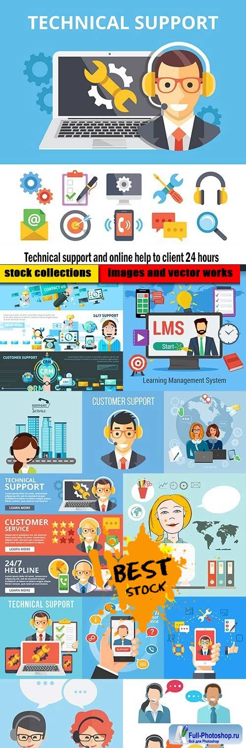 Technical support and online help to client 24 hours
