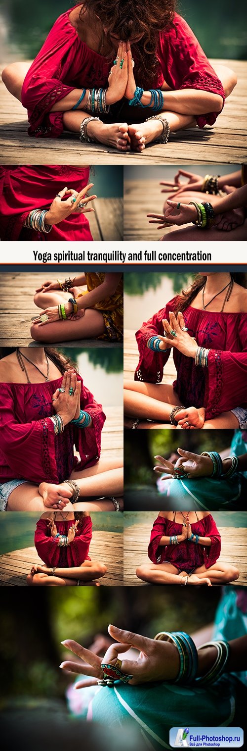 Yoga spiritual tranquility and full concentration