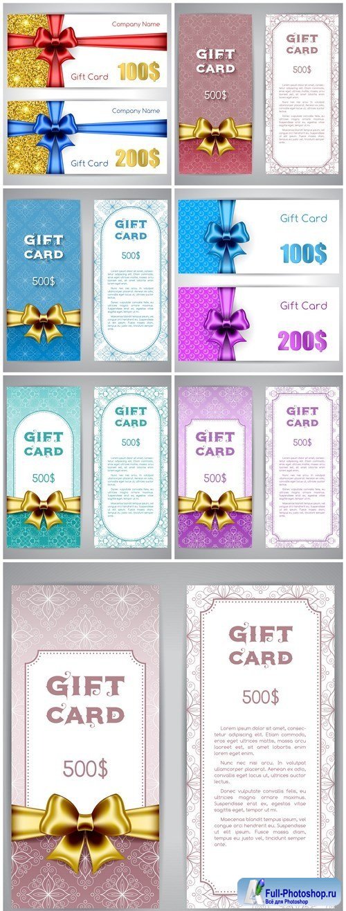 Gift card Template - 8 Vector
