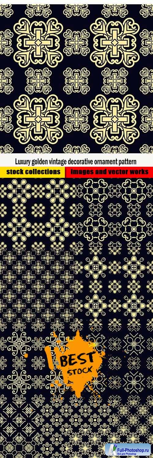 Luxury golden vintage decorative ornament pattern
