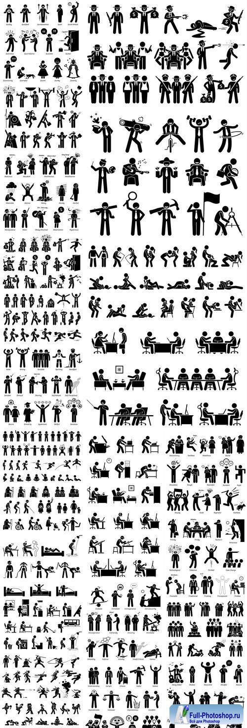 People Pictograms #12 - 25 Vector