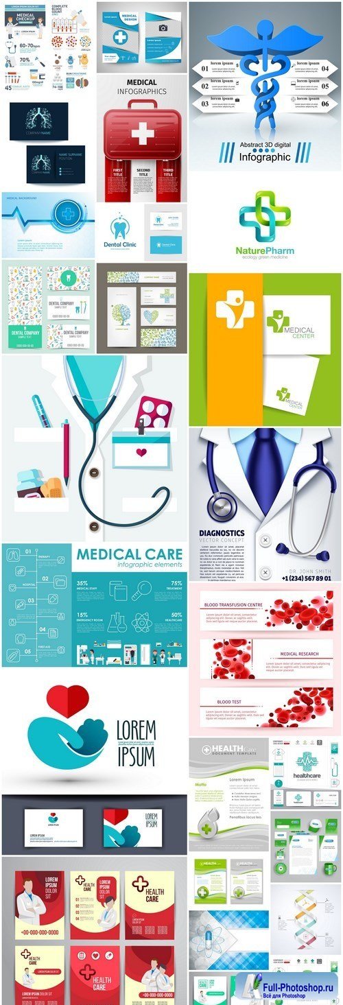 Medical Template Card Banners - 25 Vector