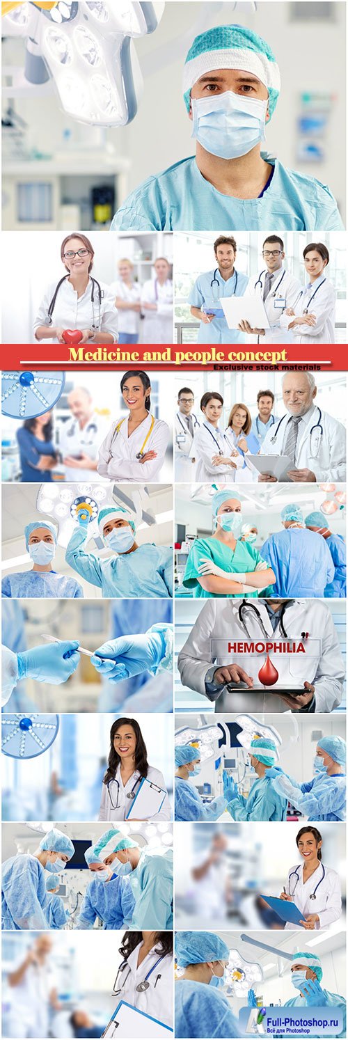 Medicine and people concept, surgery, attractive young doctor's