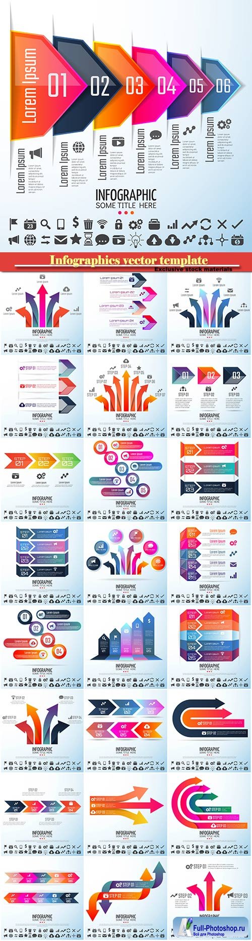 Infographics vector template for business presentations or information banner # 8