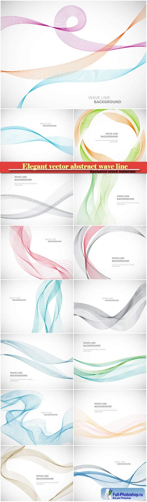 Elegant vector abstract wave line futuristic style background template