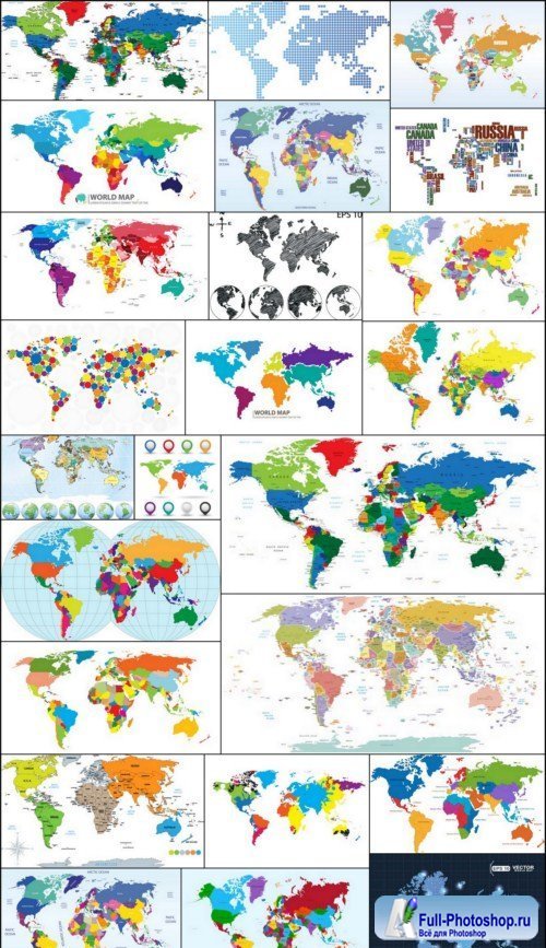 World map 24x EPS