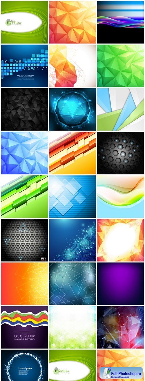 Abstract Background Collection #202 - 25 Vector