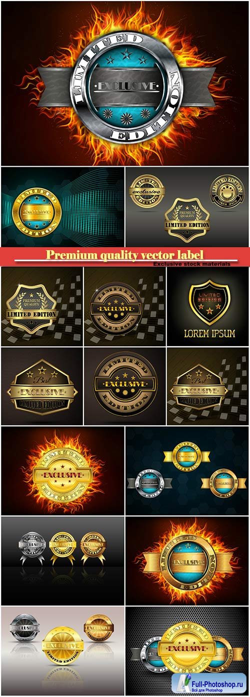 Premium quality label limited edition vector