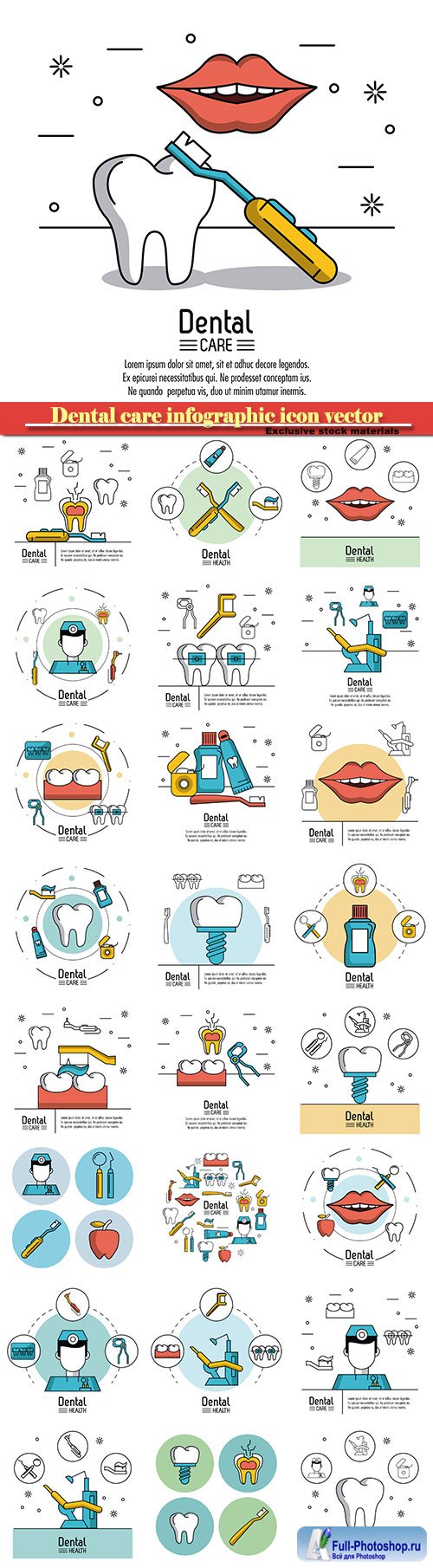 Dental care infographic icon vector illustration graphic design