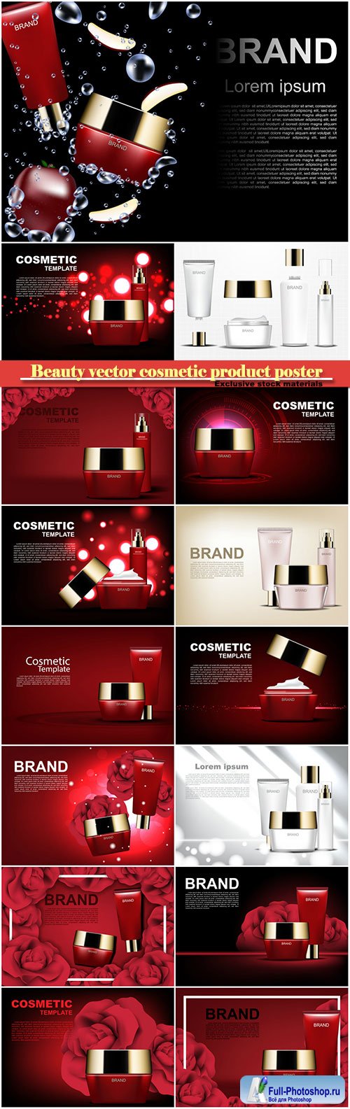 Beauty vector cosmetic product poster # 21