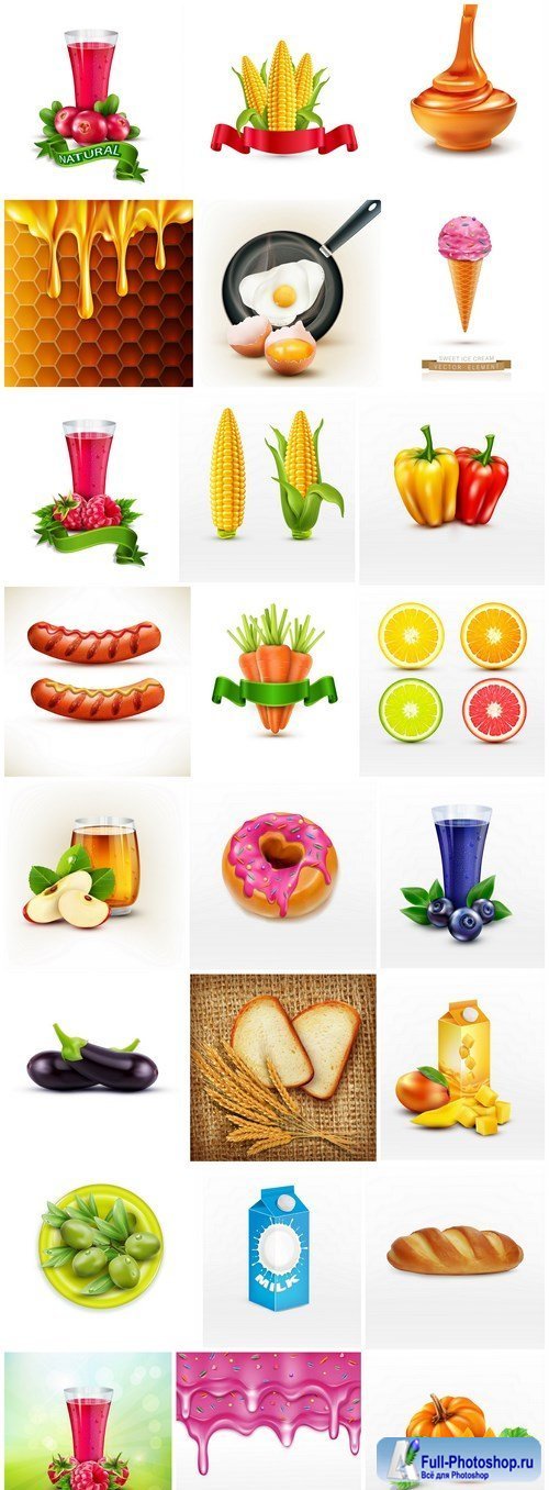 Different Food And Drink - 24 Vector