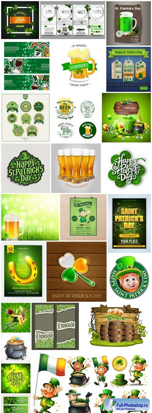 St. Patricks Day Irish Style - 25 Vector