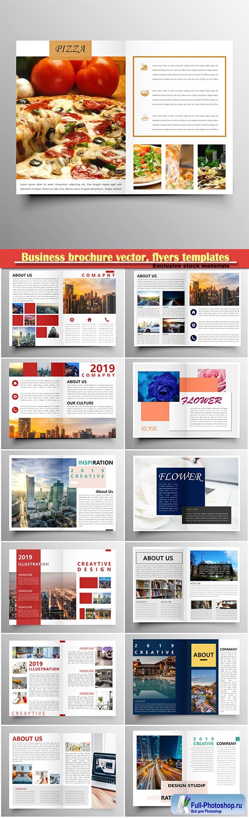 Business brochure vector, flyers templates # 43