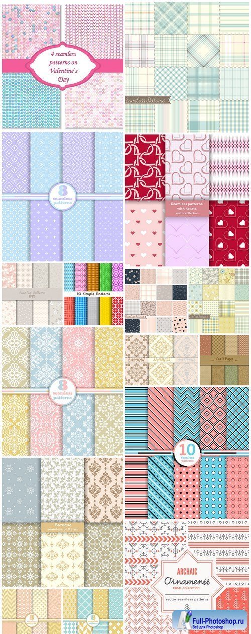 Seamless Pattern Collection #138 - 16 Vector