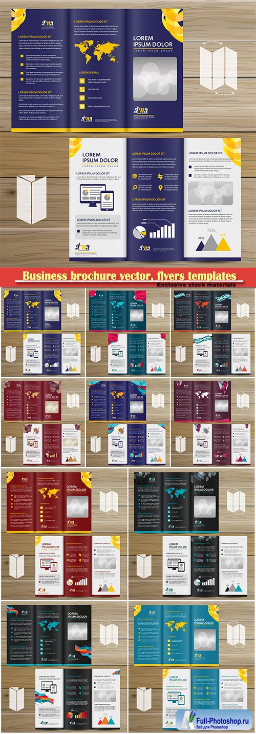 Business brochure vector, flyers templates # 47