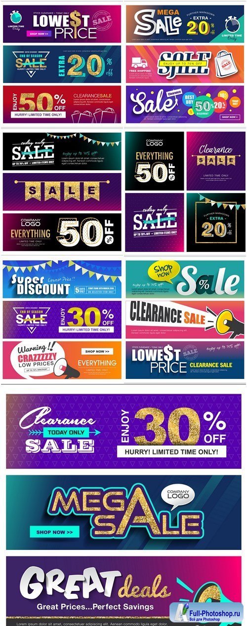 Sale Banner Tag - 8 Vector