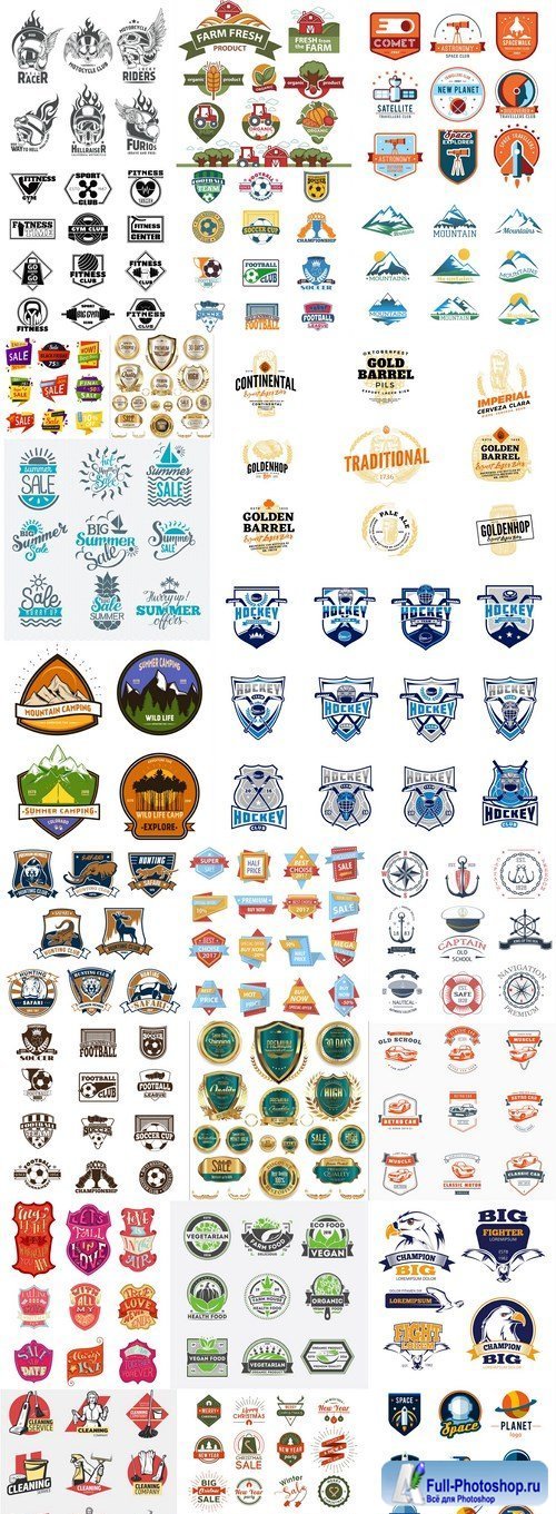Different Labels And Stickers #140 - 25 Vector