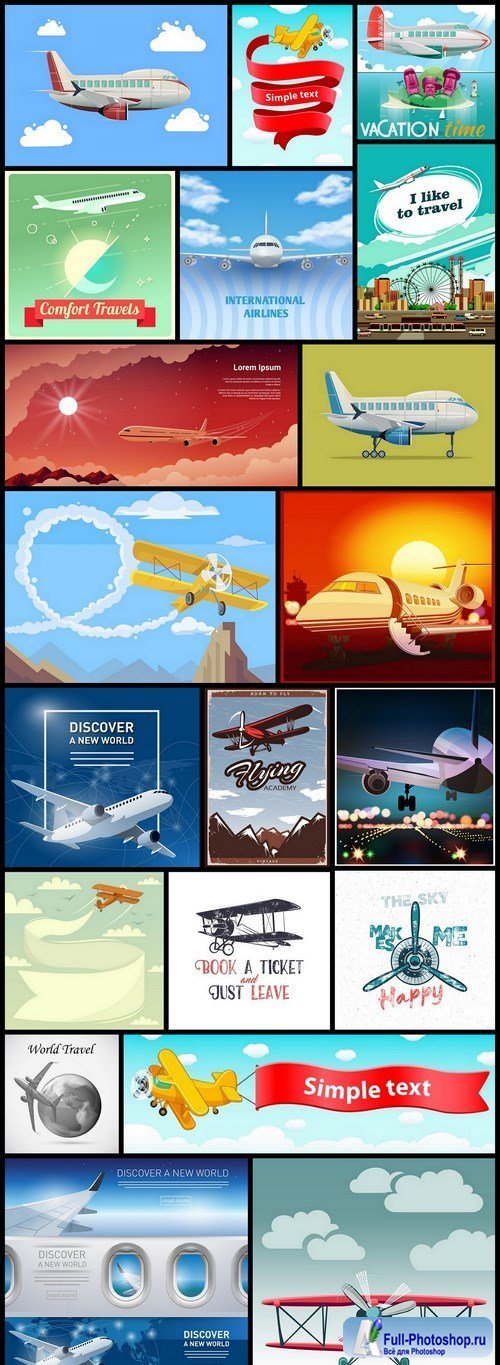 Aircraft Aviation Poster - 20 Vector