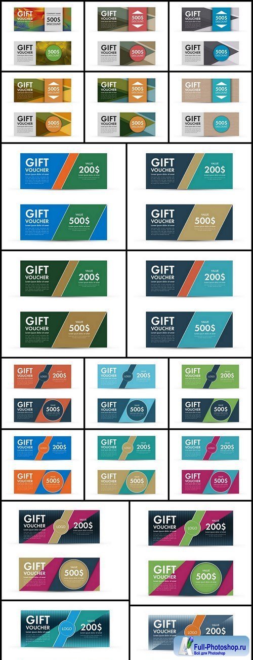 Gift Voucher Collection #22 - 20 Vector