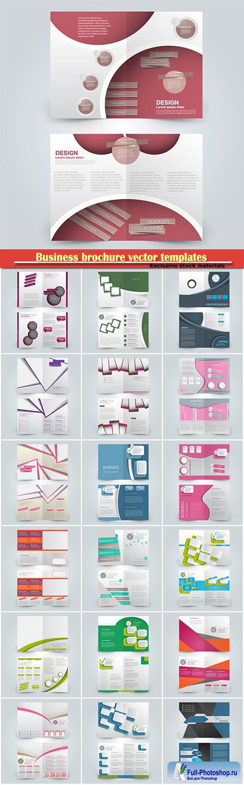 Business brochure vector templates, magazine cover, business mockup, education, presentation, report # 57