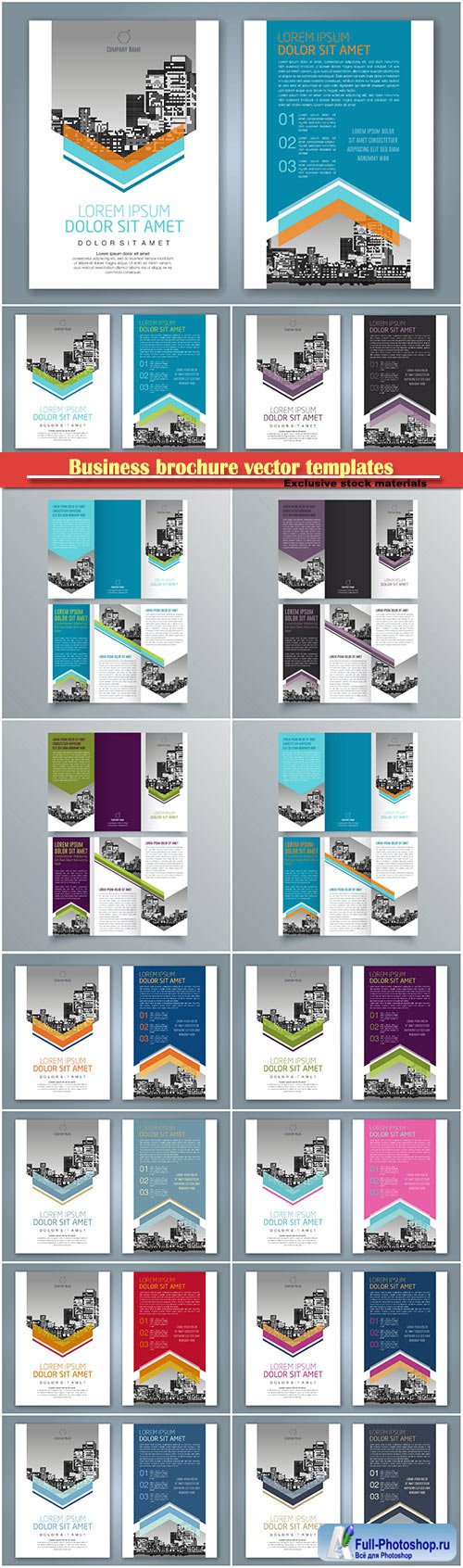 Business brochure vector templates, magazine cover, business mockup, education, presentation, report # 59