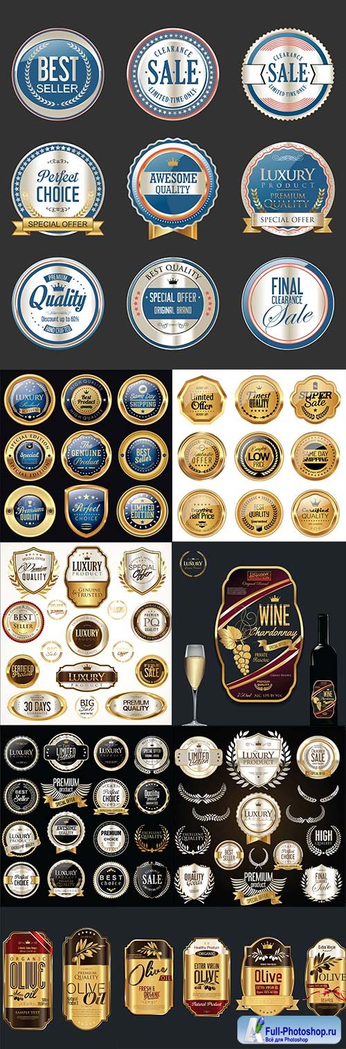 Premium and luxury quality decorative badges and labels 15