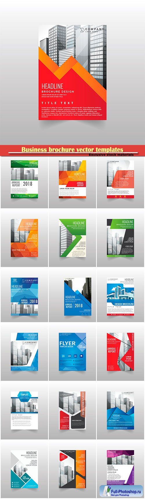 Business brochure vector templates, magazine cover, business mockup, education, presentation, report # 64