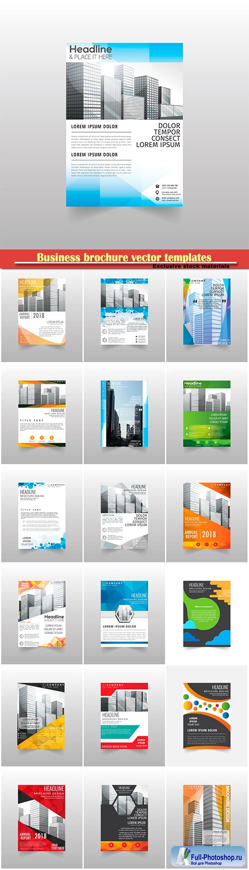 Business brochure vector templates, magazine cover, business mockup, education, presentation, report # 65