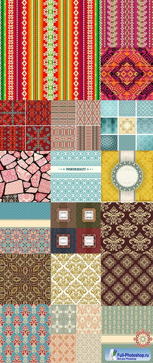 Vector textures, backgrounds and patterns