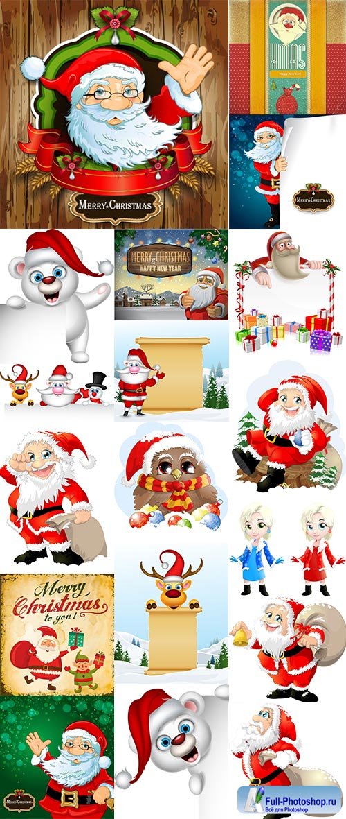 Santa and Christmas Background