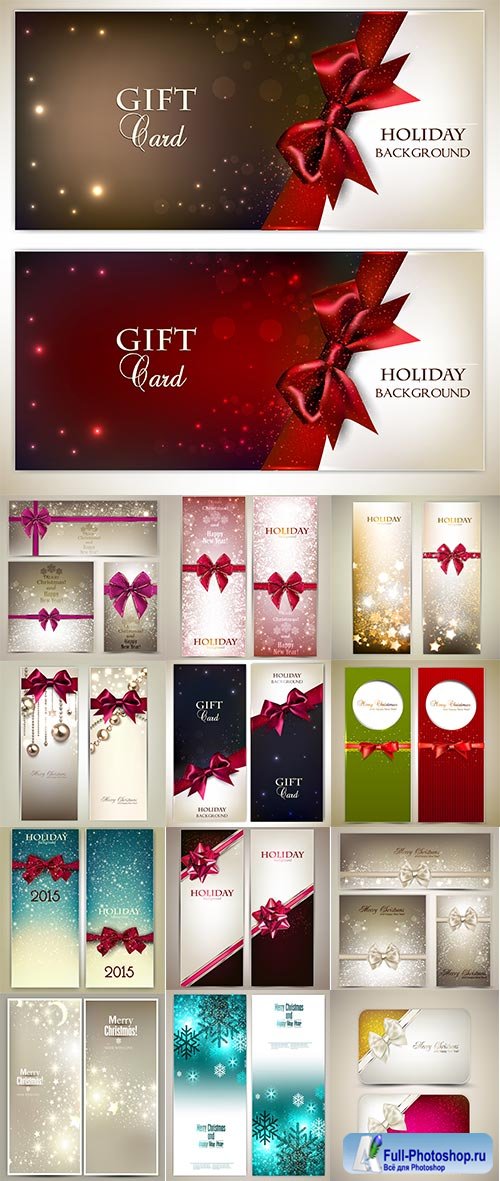 Christmas Cards And Banners - 30 Vector
