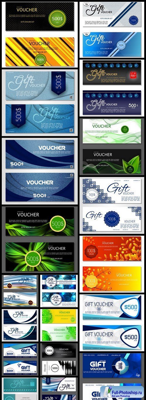 Gift Voucher Collection #20 - 20 Vector