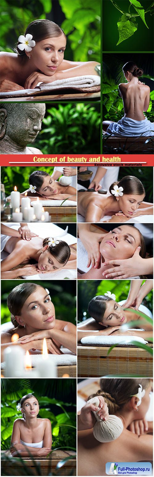 Concept of beauty and health, spa procedures, woman on massage