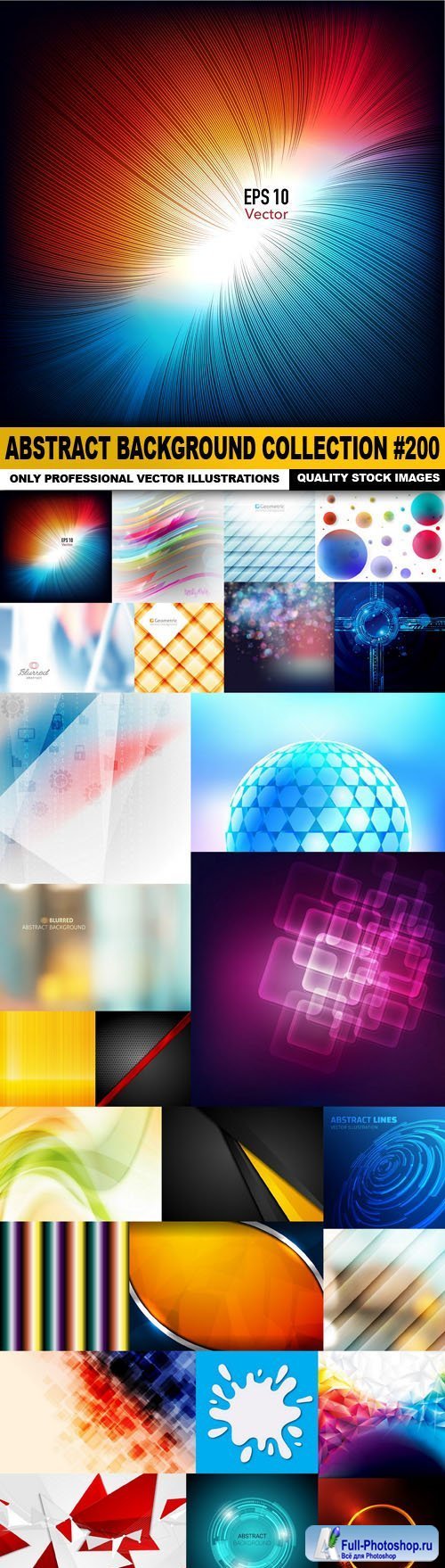 Abstract Background Collection #200 - 26 Vector