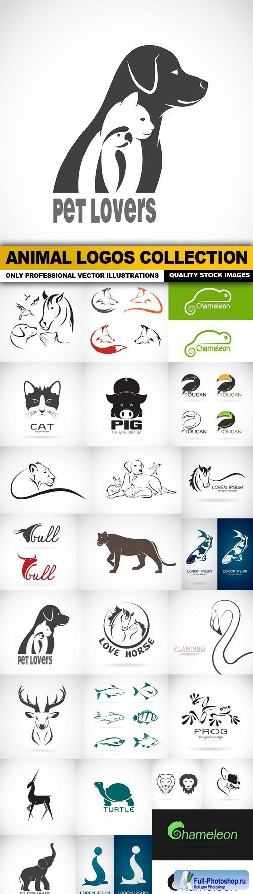 Animal Logos Collection - 25 Vector