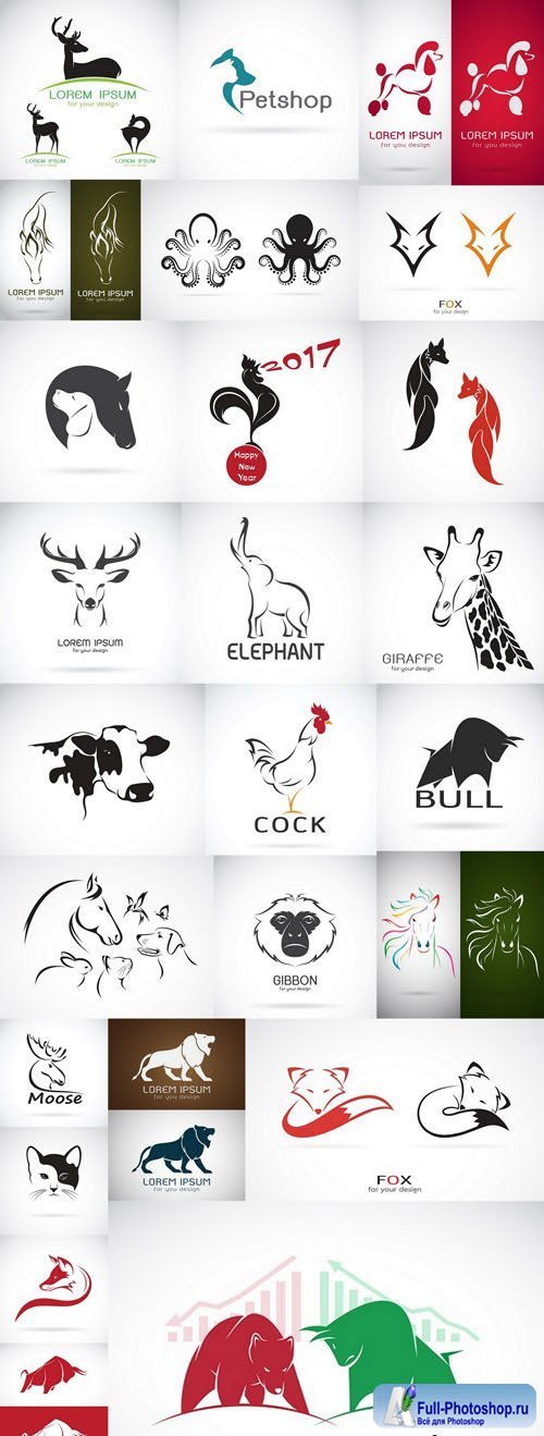 Animal Logos Collection #2 - 25 Vector