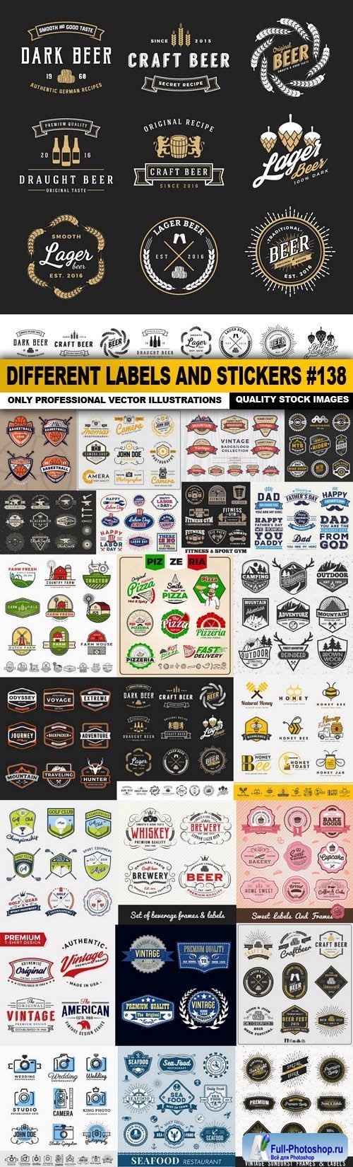 Different Labels And Stickers #138 - 26 Vector