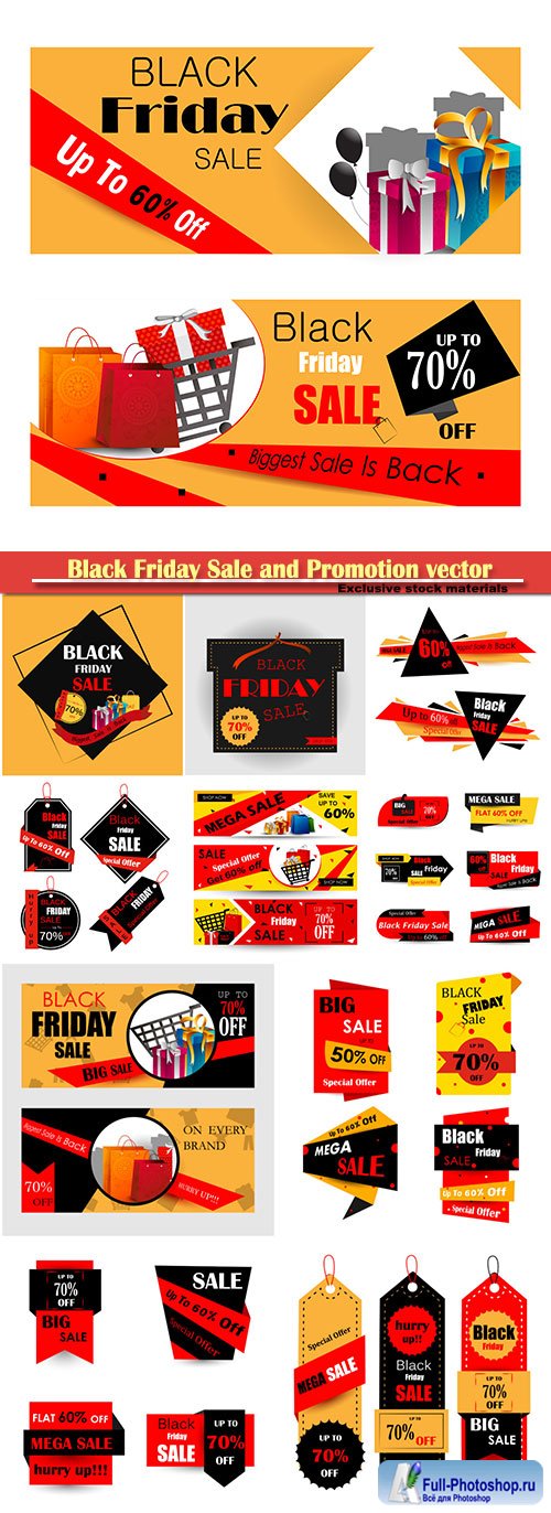 Black Friday Sale and Promotion vector banner